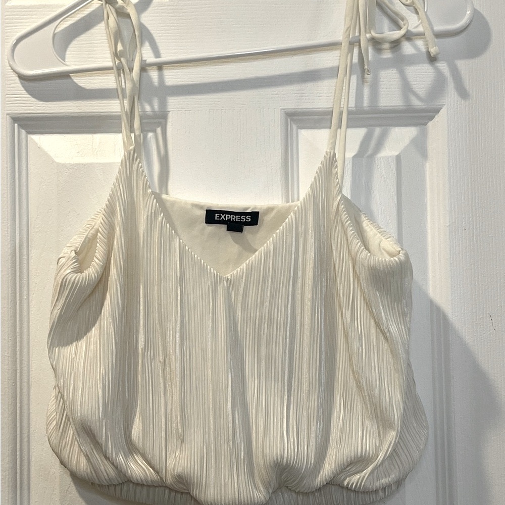 Express Women's Ivory Textured Camisole